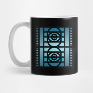 “Dimensional Eyes” - V.3 Blue - (Geometric Art) (Dimensions) - Doc Labs Mug